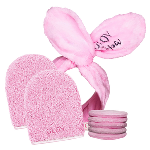 Pack 2 guantes rosas + 1 pads + 1 orejitas