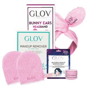 Pack 2 guantes rosas + 1 pads + 1 orejitas